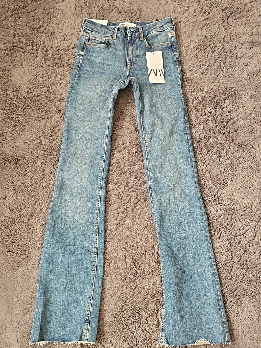 Zara Light Contour Boot Cut Blue Flare Jeans